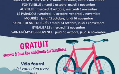 CCVBA (Communauté de Communes Vallée des Baux Alpilles): Mise en place d’ateliers Vélo pour tout public!