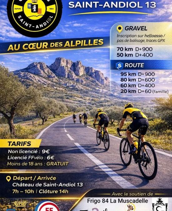 Les Randos des Alpilles du Cyclo Club Saint Andiol, 1er Mai 2026…